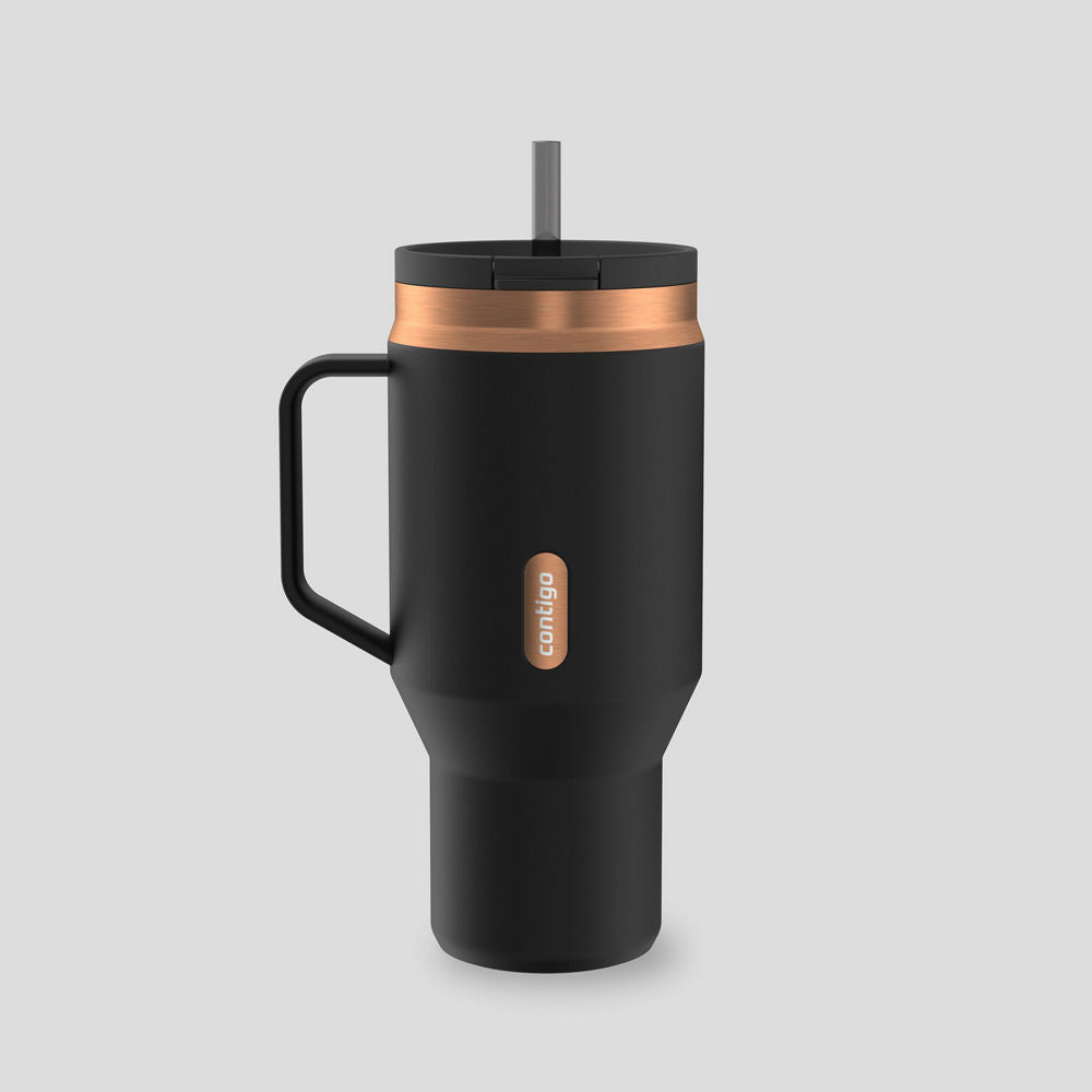30 oz SnapSealT Tumbler (w/ Straw & Handle) - Licorice Bronze